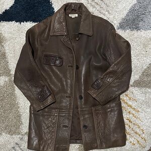 Ann Taylor Tan Leather Jacket